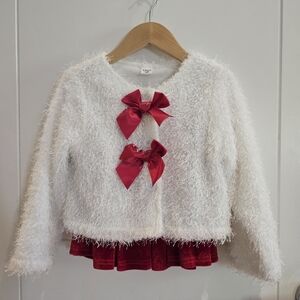 SHEIN White and Red Kids Matching Set